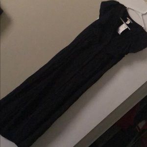 Navy blue floor length dress